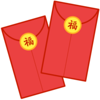 Hongbao vermelho envelope presente do dinheiro png