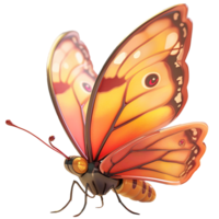 AI generated Butterfly with beautiful color, realistic 3d design. Suitable for design elements png