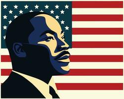 Martin Luther King Day vector illustration. Happy MLK Day card.