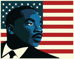 Martin Luther King Day vector illustration. Happy MLK Day card.