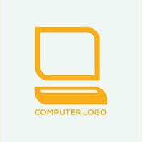 diseño de logotipo de computadora vector