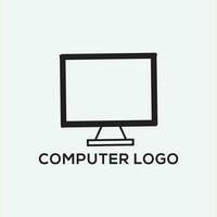 diseño de logotipo de computadora vector