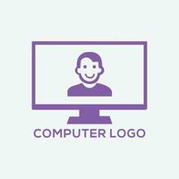 computer logo design vector