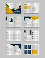 Company profile, multipage flyer brochure, 16 pages portfolio magazine, annual report, catalog and a4 multipage template design vector