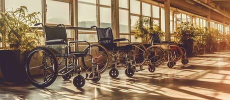 AI generated Wheelchairs in the hospital photo