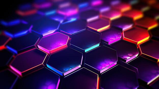 AI generated Hexagon with hexagon background Generative AI photo