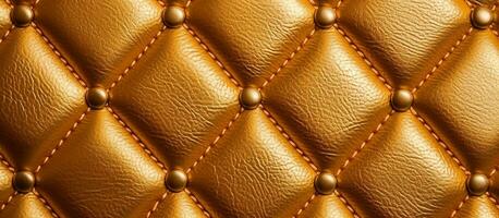 AI generated Gold leather upholstery photo