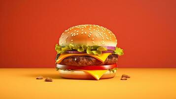 AI generated burger 3d Generative AI photo