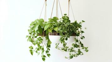 Realistic Stock Photos of hanging plant on white background