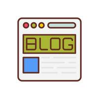 Blog icon  in vector. Illustration vector