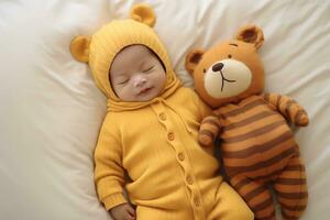 AI generated Enchanting Hundred-Acre Theme for Baby's Outfit photo