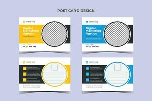 Post card Business Template Design vector