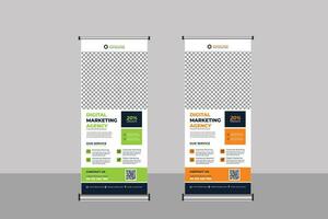 Corporate Roll Up Banner Business Template vector