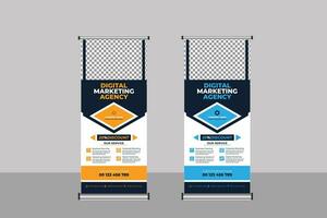 Corporate Roll Up Banner Template vector