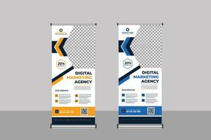 Roll Up Banner Business Template vector