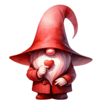 ai généré Valentin gnome personnage clipart png