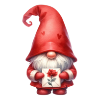 AI generated Valentine Gnome Character Clipart png
