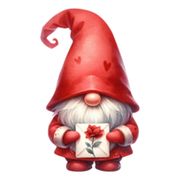 ai généré Valentin gnome personnage clipart png