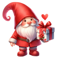 ai généré Valentin gnome personnage clipart png