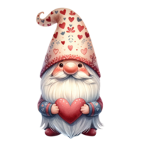 ai generato San Valentino gnomo personaggio clipart png