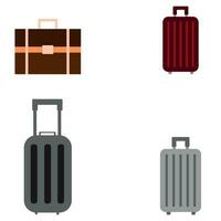 luggage. Various travel suitcases, business cases, travel luggage vector