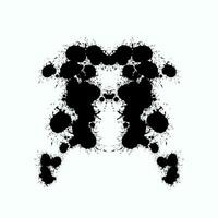 Rorschach inkblot test. Abstract Silhouettes. Psycho diagnostic vector