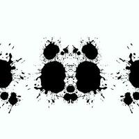 Rorschach inkblot test. Abstract Silhouettes. Psycho diagnostic vector