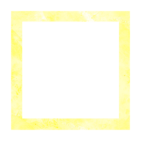 acquerello piazza telaio giallo spruzzi mano dipinto illustrazione. astratto giallo macchie e spruzzi sfondo universale base modello per il tuo design di carta, etichetta, invito. png