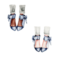 aguarela moda pernas em Alto calcanhares ilustração. png