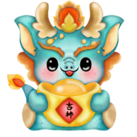 Chinese nieuw jaar ,blauw draak png