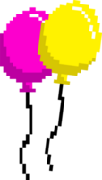 Ballon Party bunt Pixel Design zum schmücken Party feiern Festival png