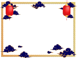 red golden new year china card design png