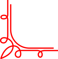 röd linje hörn Kina gräns mönster för dekoration ram Asien kultur design png