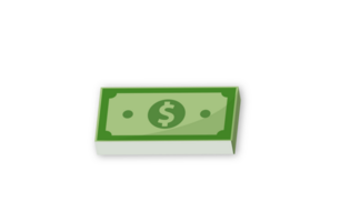 Money bank sign dollar bill banknotes, coin piles, tranperancy background with drop shadow png