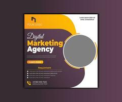 creative marketing agency corporate business square social media post banner vector