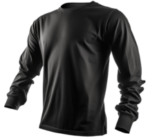 AI generated Crisp Canvas Frontal Elegance of the Isolated Black T-Shirt png