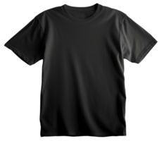 ai généré croustillant Toile frontal élégance de le isolé noir T-shirt png