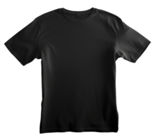 AI generated Crisp Canvas Frontal Elegance of the Isolated Black T-Shirt png