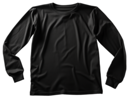ai gegenereerd knapperig canvas frontaal elegantie van de geïsoleerd zwart t-shirt png