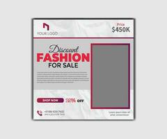 Fashion big sale banner template. Promotion sale banner for website, flyer and poster vector