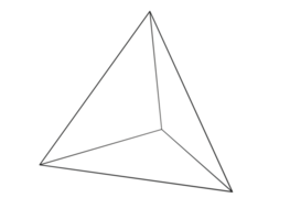 polygonal maska trådmodell abstrakt 3d triangel form png