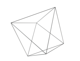 polygonal maska trådmodell abstrakt 3d form png