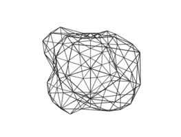 polygonal engrener filaire abstrait 3d forme png