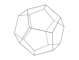 Polygonal mesh wireframe abstract 3d shape png