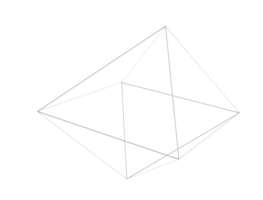 polygonal maska trådmodell abstrakt 3d form png