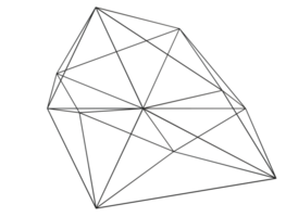 polygonal maska trådmodell abstrakt 3d form png