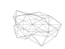 veelhoekige maas wireframe abstract 3d vorm png