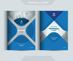 Corporate Business Proposal Catalog Cover Design Template Adept for multipurpose Projects vector