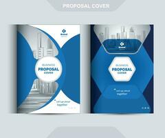 Corporate Business Proposal Catalog Cover Design Template Adept for multipurpose Projects vector