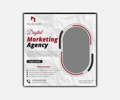 creativo márketing agencia corporativo negocio cuadrado social medios de comunicación enviar bandera vector